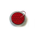 Race Sport 4In Round Red Led Truck Light (W/ 3 Hole Mount) (Each) RS-4-3HR